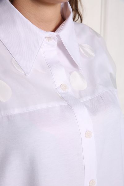 Pointed Organzel Shirt Tunic