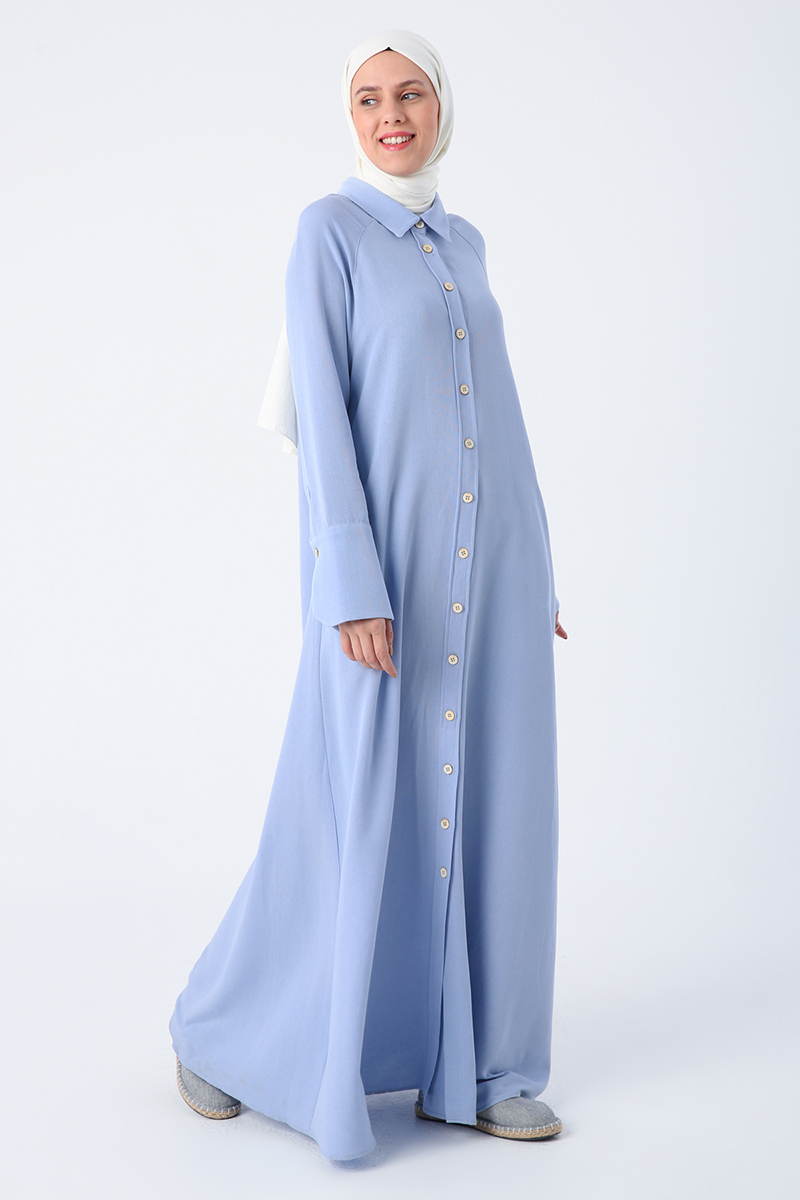 Raglan Sleeve Linen Abaya
