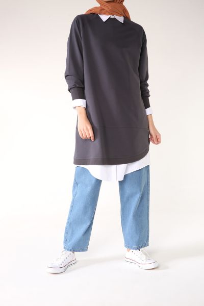 Raglan Sleeve Combed Cotton Tunic