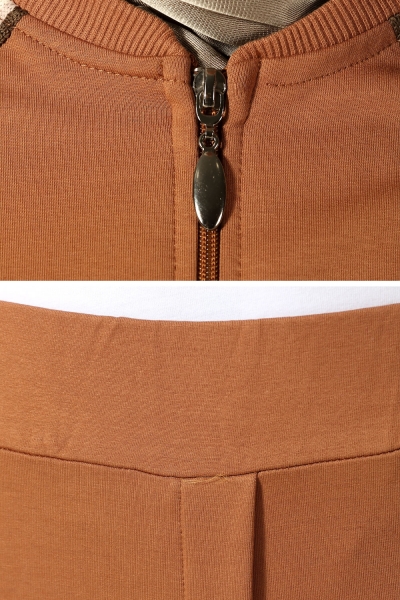 Stripe Detailed Long Zipper Front Tracksuit