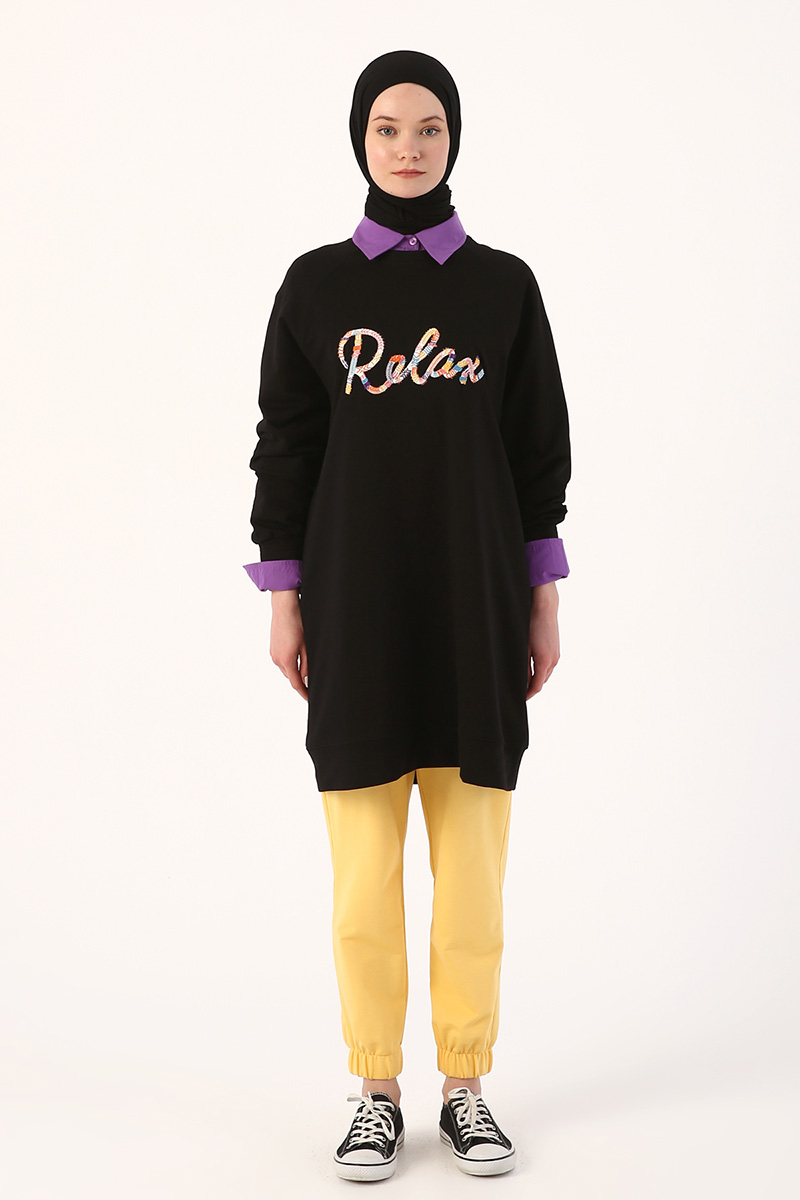 Relax Embroidere Sweat Tunic