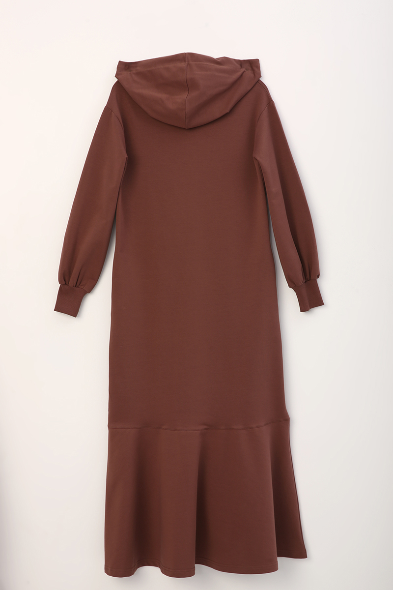Hooded Bishop Sleeve Long Dress