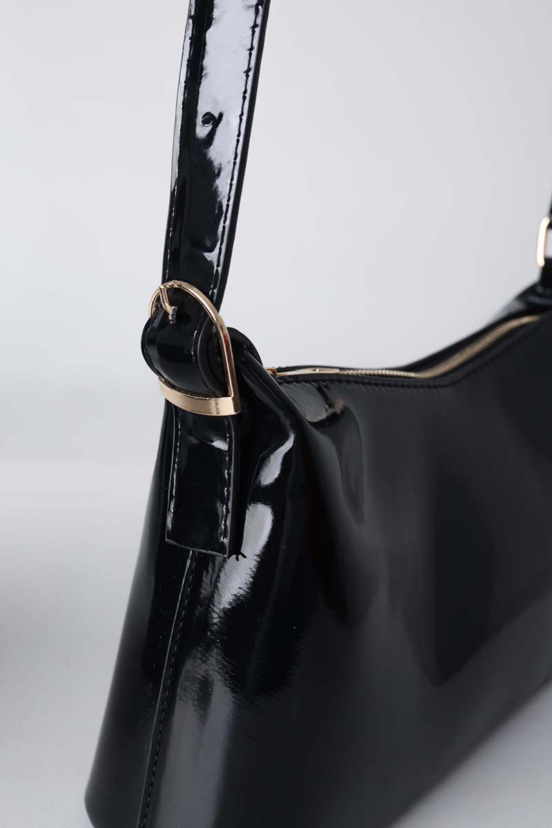 Patent Leather Hand and Shoulder Bag