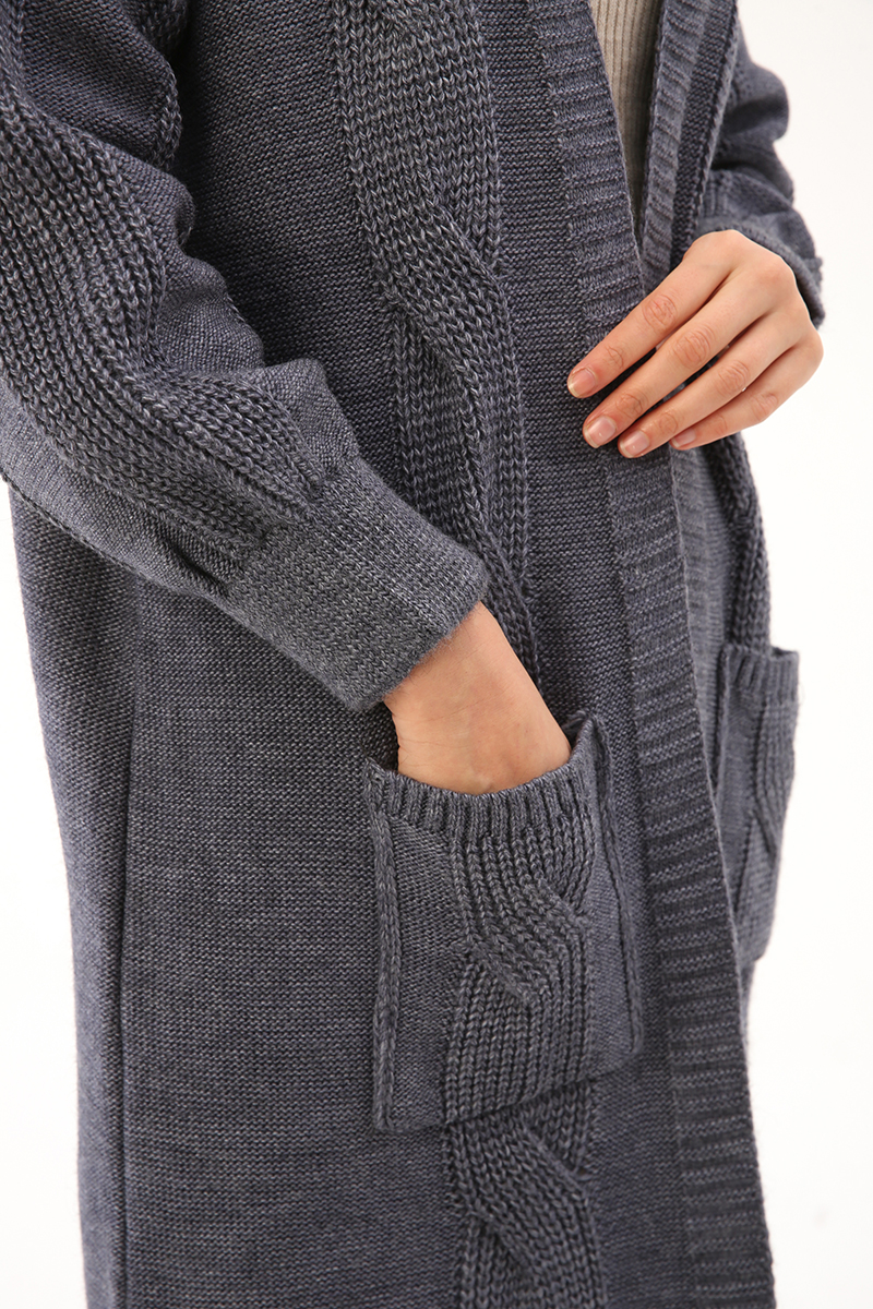 Comfy Knitwear Cardigan With Pockets