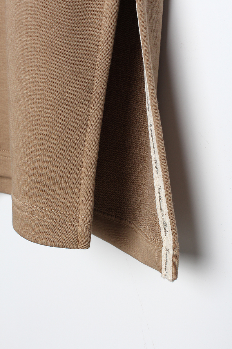 Oversize Thernaled Slit Detail Sweat Tunic
