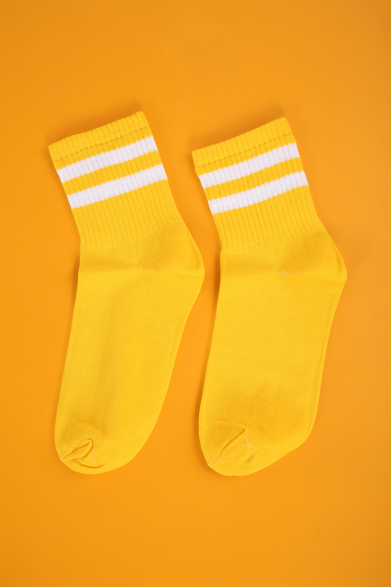 Stripe Patterned College Socks