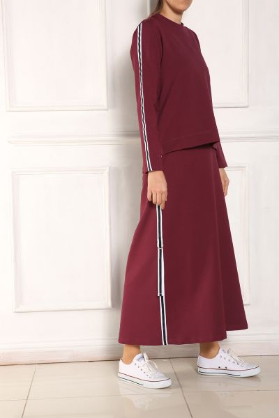 Lined Basic Blouse and Skirt Set