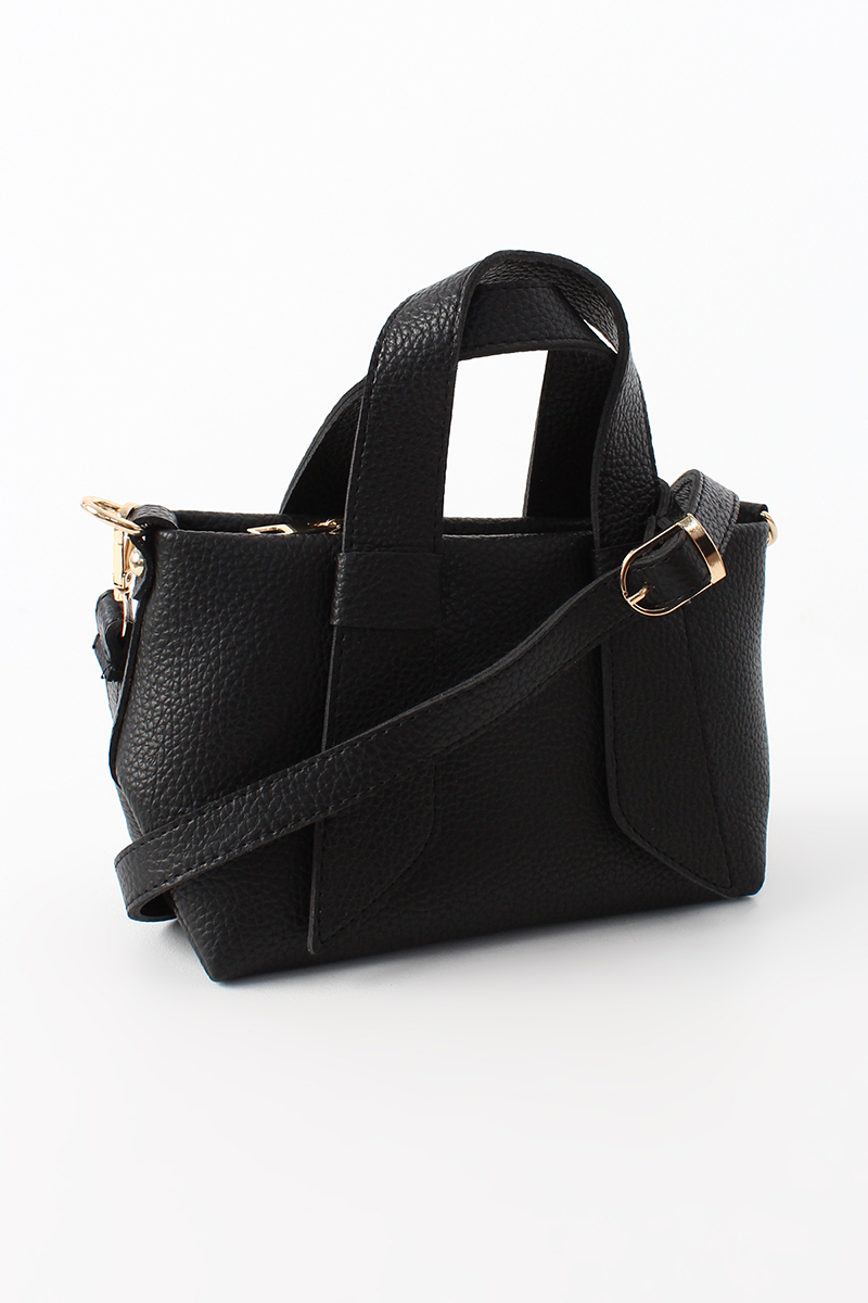 Faux Leather Crossbody Mini Handbag