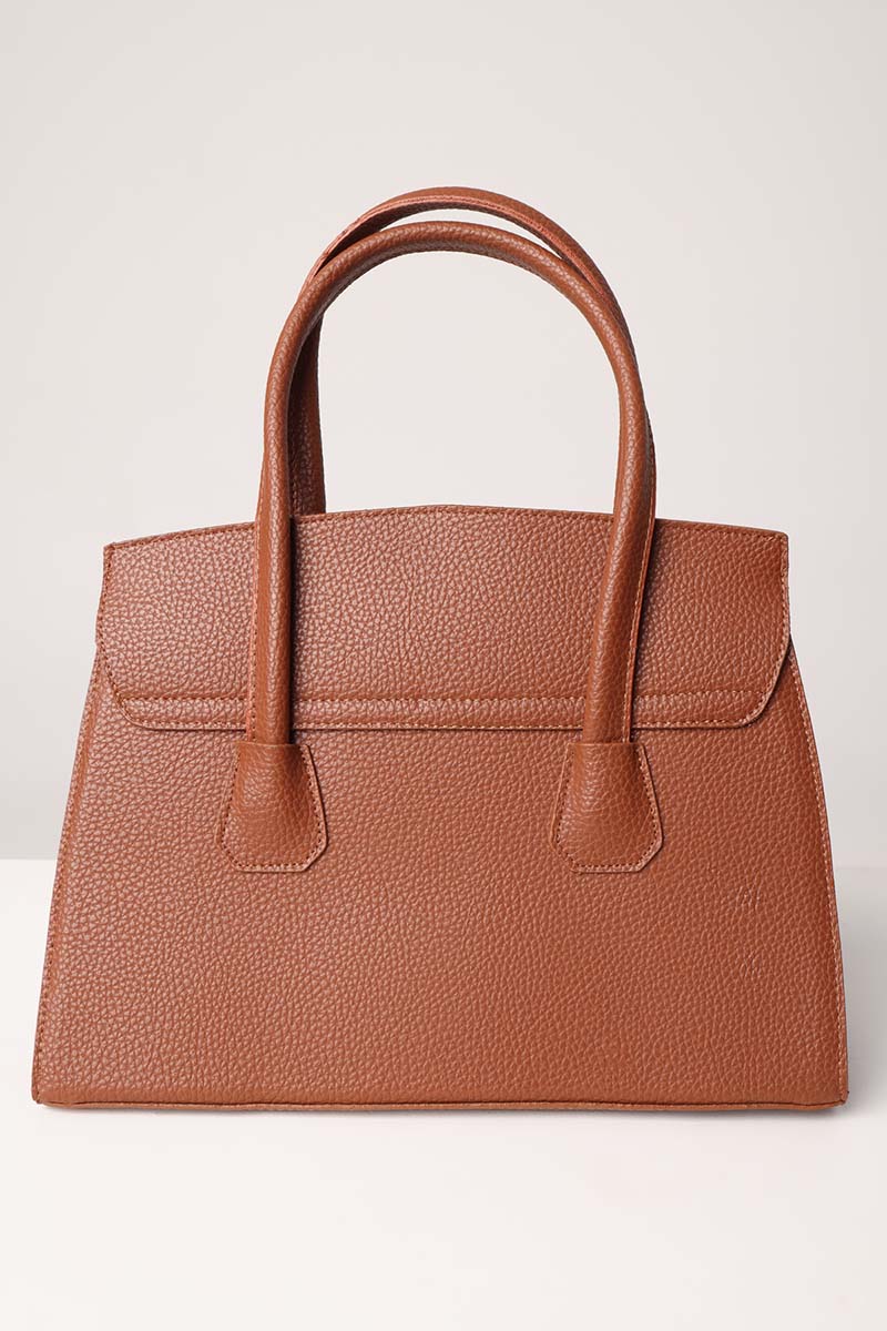 Faux Leather Hand And Shoulder Bag