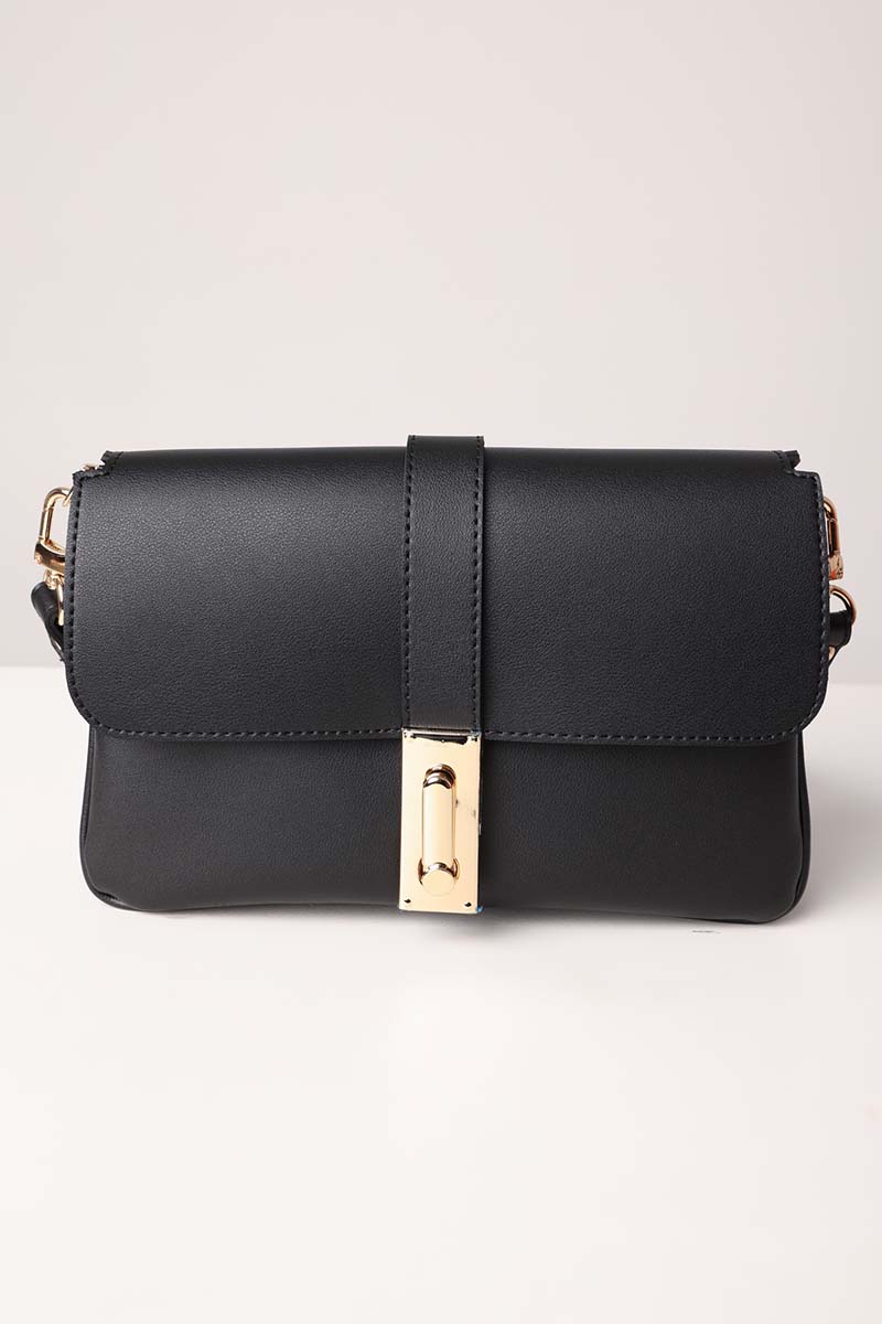 Faux Leather Covered Crossbody Bag