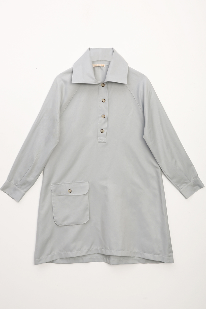 Pocket and Button Detailed Tunic