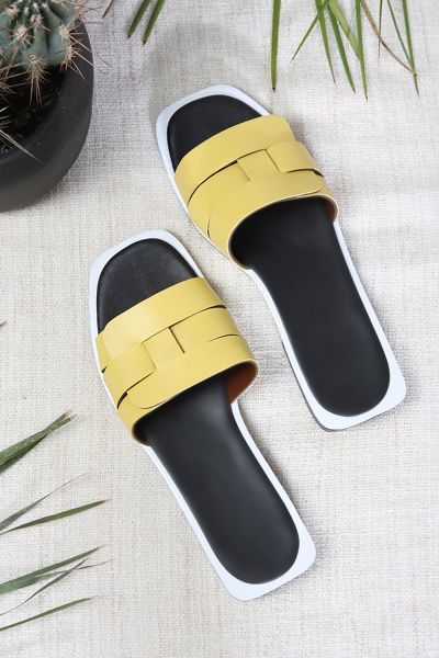Open Square Toe Slippers