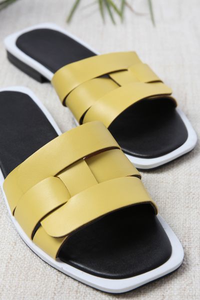 Open Square Toe Slippers