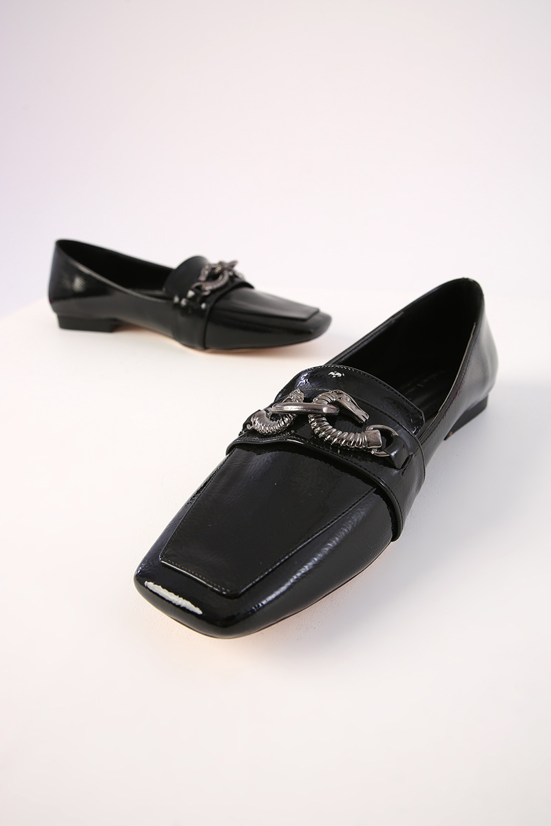 Buckle Patent Leather  Shoes