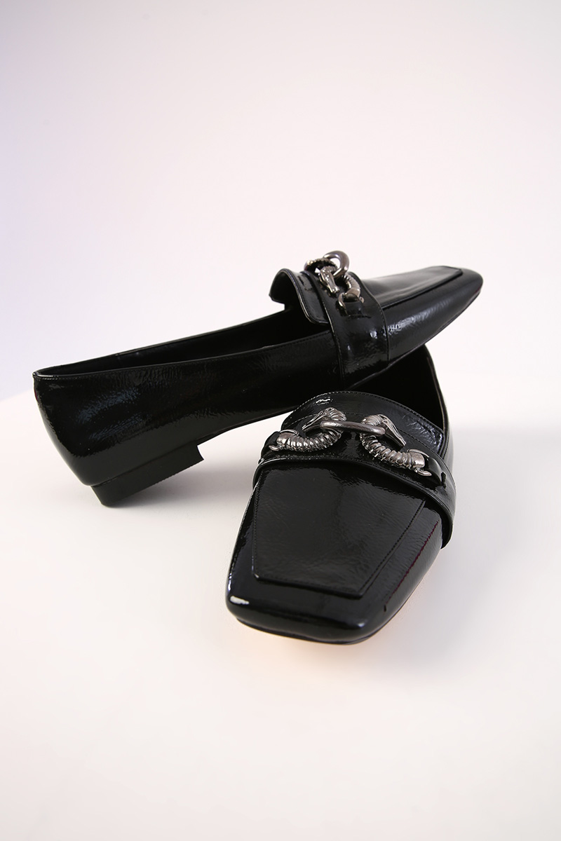 Buckle Patent Leather  Shoes
