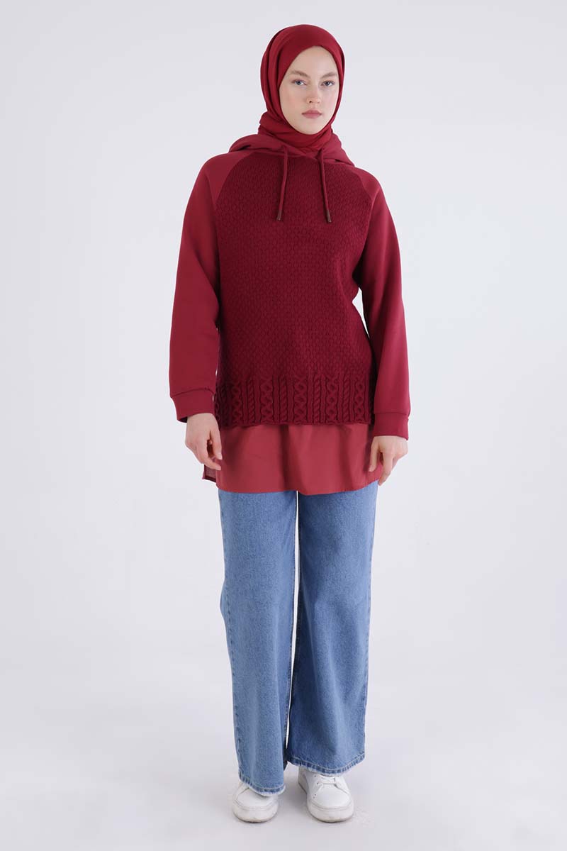 Knitwear Hooded Sweatshirt