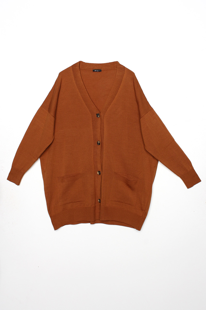 Button Front Knitwear Cardigan with Pockets