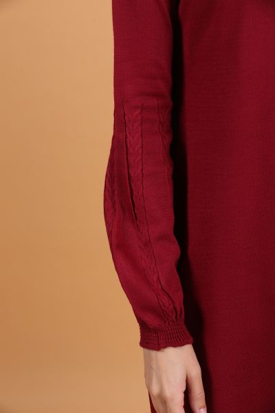 Sleeve Pattern Knitwear Tunic