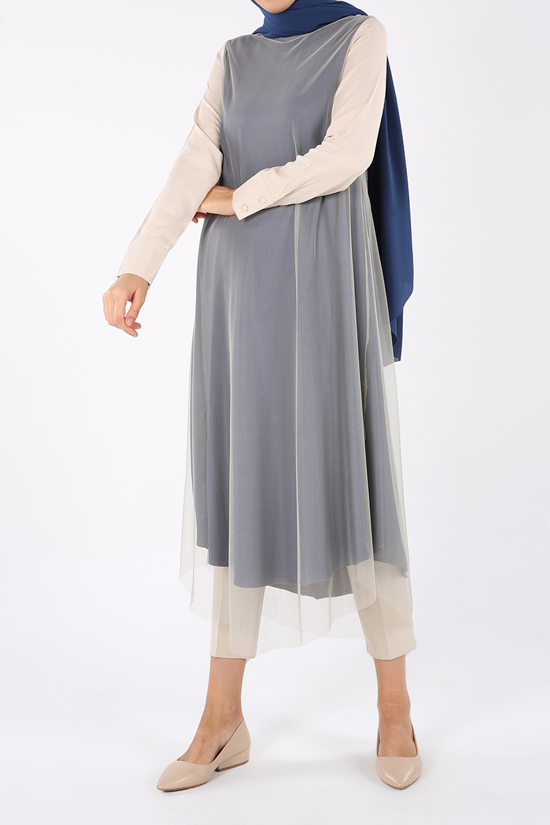 Tulle Detailed Long Tunic