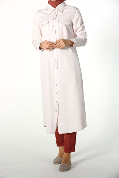 LONG SHIRT TUNIC WITH POCKETS