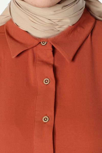 Button Front Side Pocket Detailed Tunic