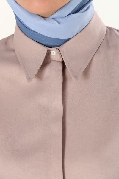 Hidden Patterned Long Shirt Tunic