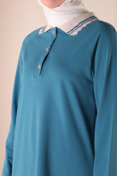 Buttoned Neck Tunic