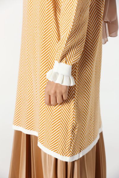Ruffled Sleeve Knitwear Tunic
