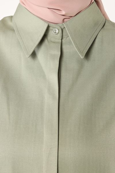 Hidden Patterned Long Shirt Tunic