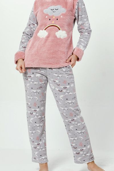Üçlü Polar Pijama Takımı