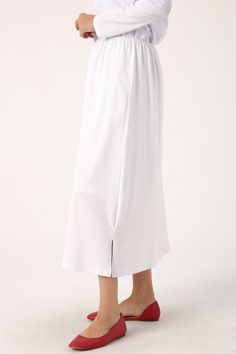 Slit Detailed Long Skirt Lining