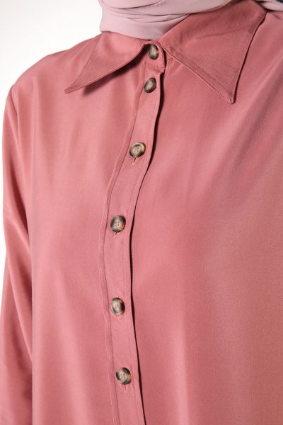 Buttoned Long Shirt Tunic