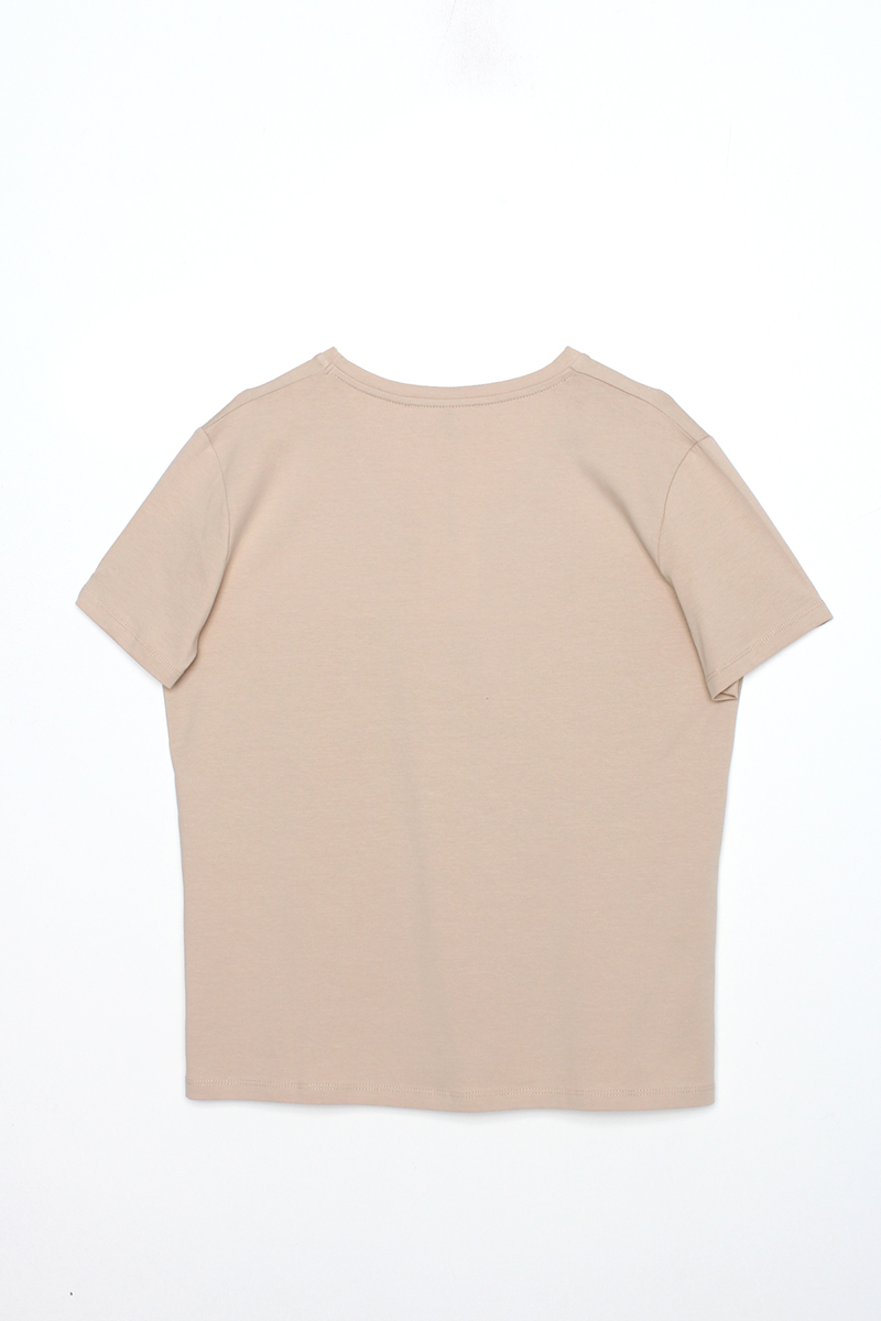 V Neck Cotton Basic T-shirt