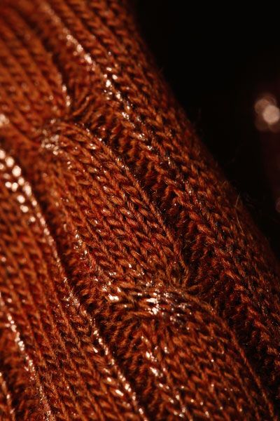 Shiny Slit Detailed Knitwear Tunic