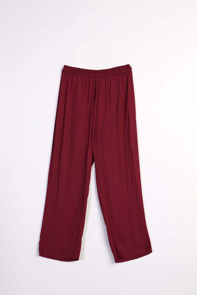 Viscose Asymmetric Blouse and Pants Set