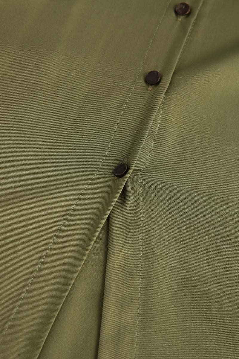 Viscose Mandarin Collar Pants Suits With Pockets