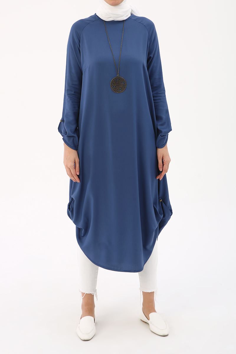 Comfortable Mold Tunic With Necklace
