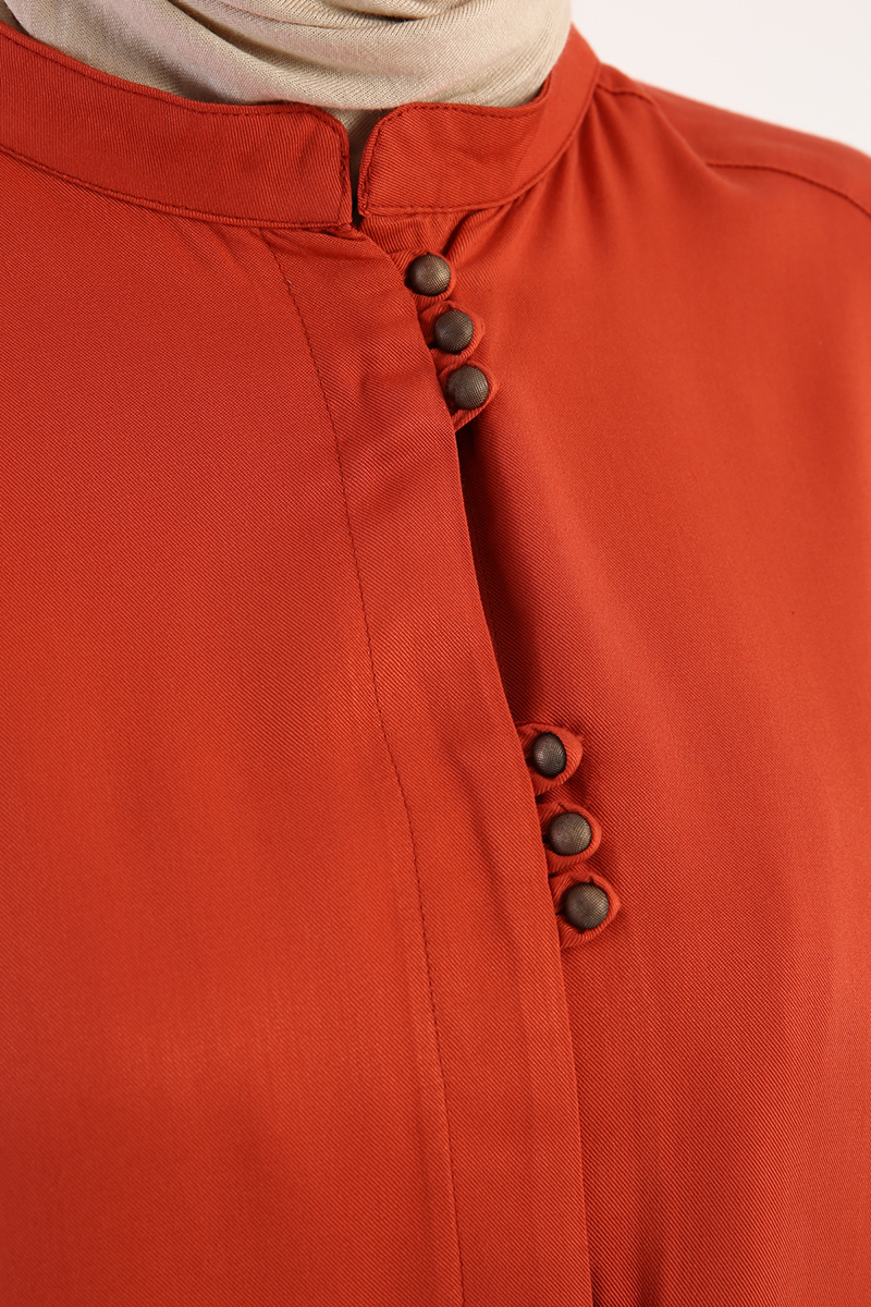 Viscone Mandarin Collar Tunic