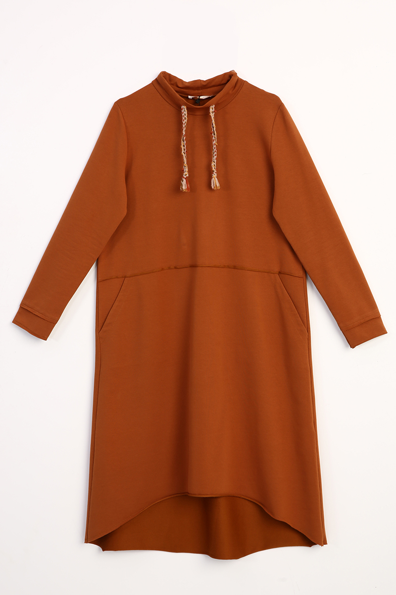 Crew Neck With Cord Long Comfy Tunic
