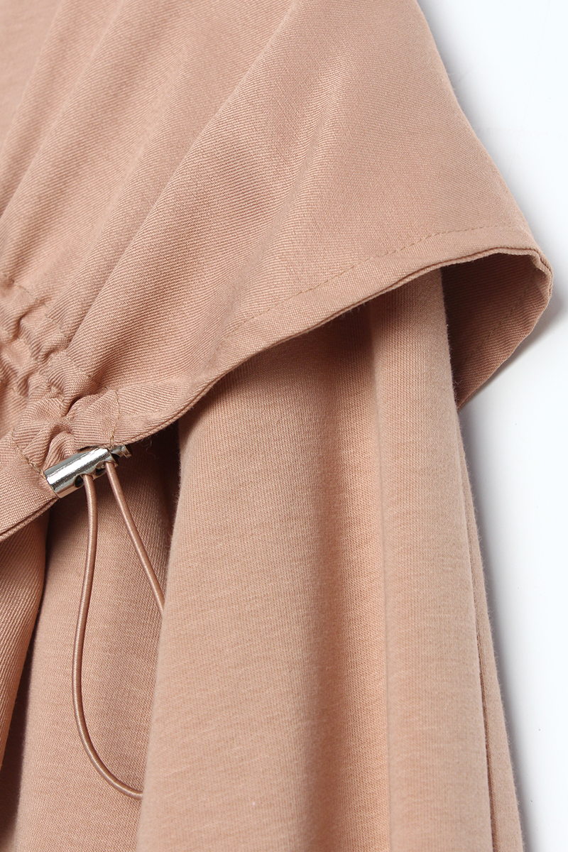 Raglan Sleeve Zippered Combed Cotton Abaya