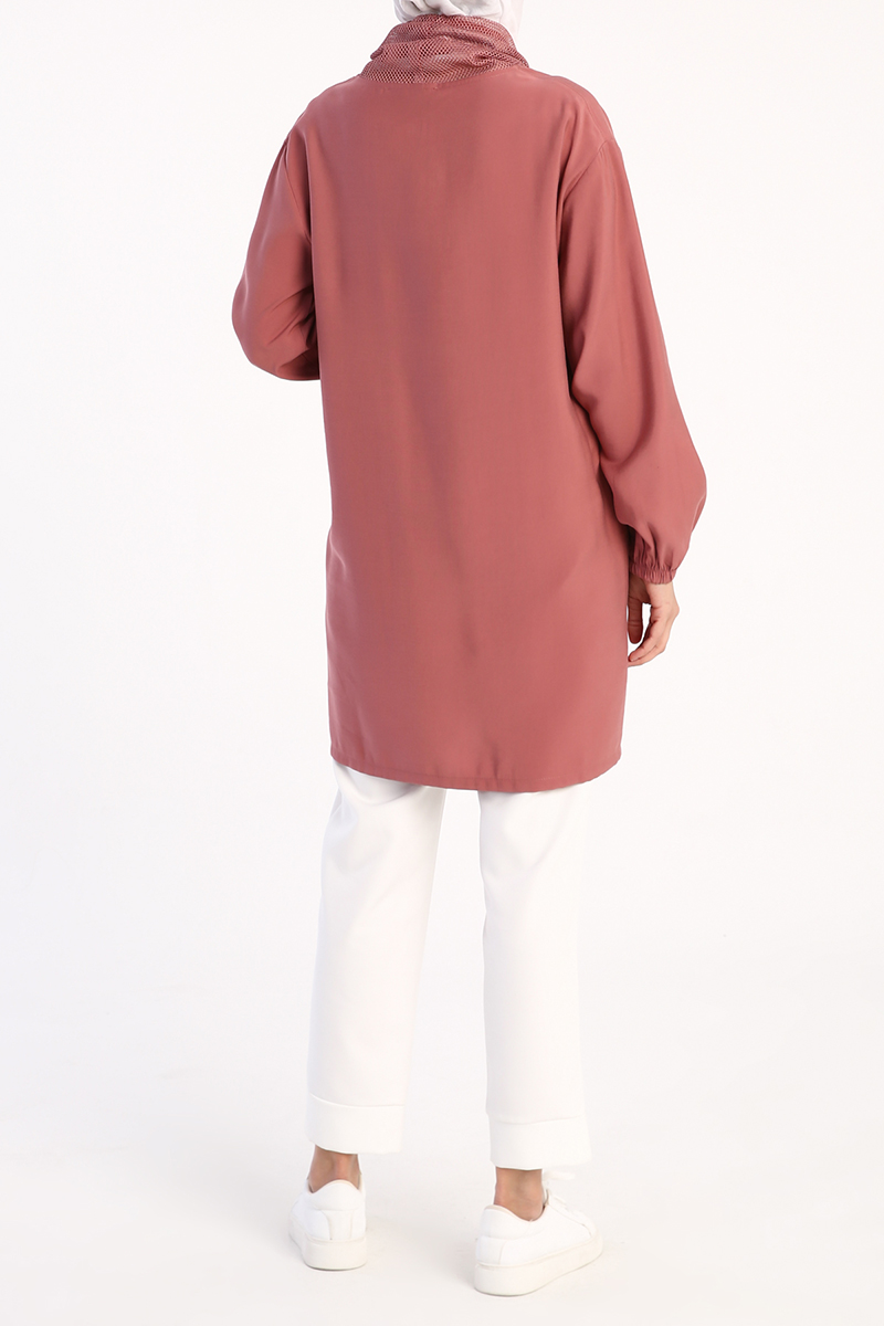 Netting Detailed Sport Tunic with Pockets