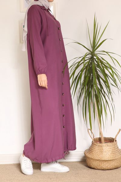 Collar Detailed Buttoned Abaya