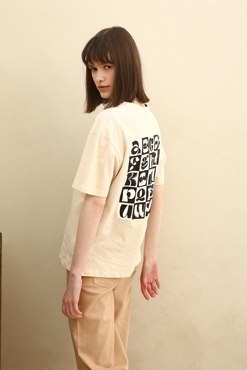 100 % Cotton Revers And Backle Printed T-Shirt