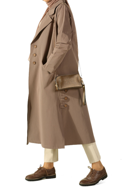 Buttoned Trench Coat