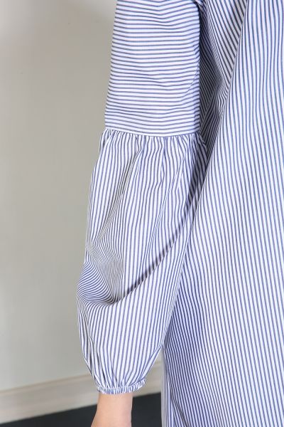 Striped Buttoned Shirt Tunic