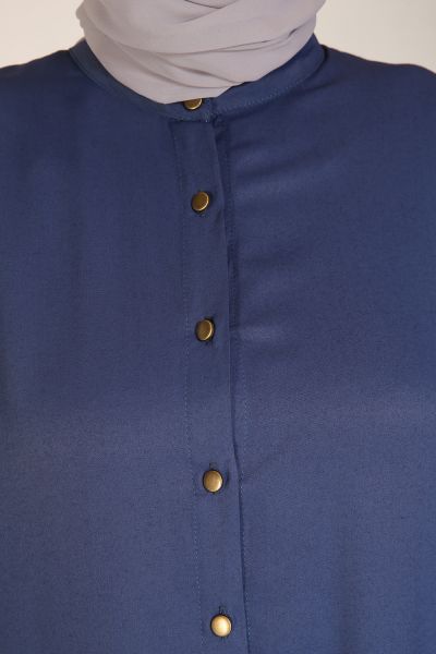 Mandarin Collar Button Front Tunic and Pants Set
