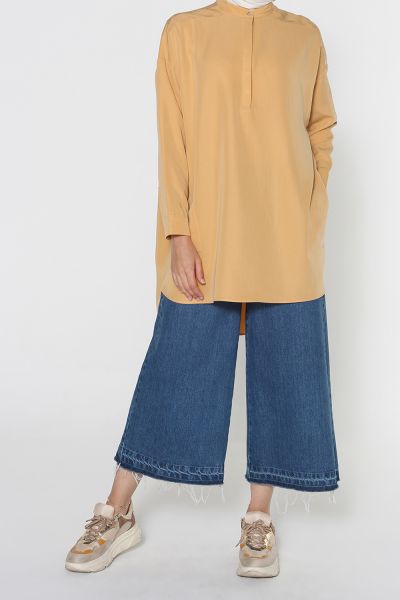 Neck Detailed Comfy Swing Tunic