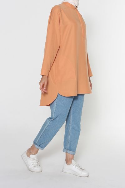 Neck Detailed Comfy Swing Tunic