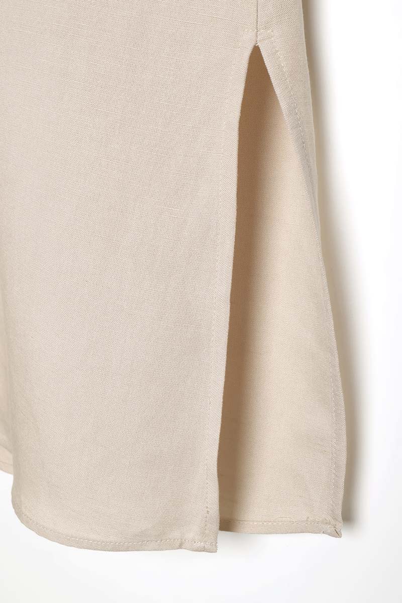 Linen Shirt Tunic With Slits