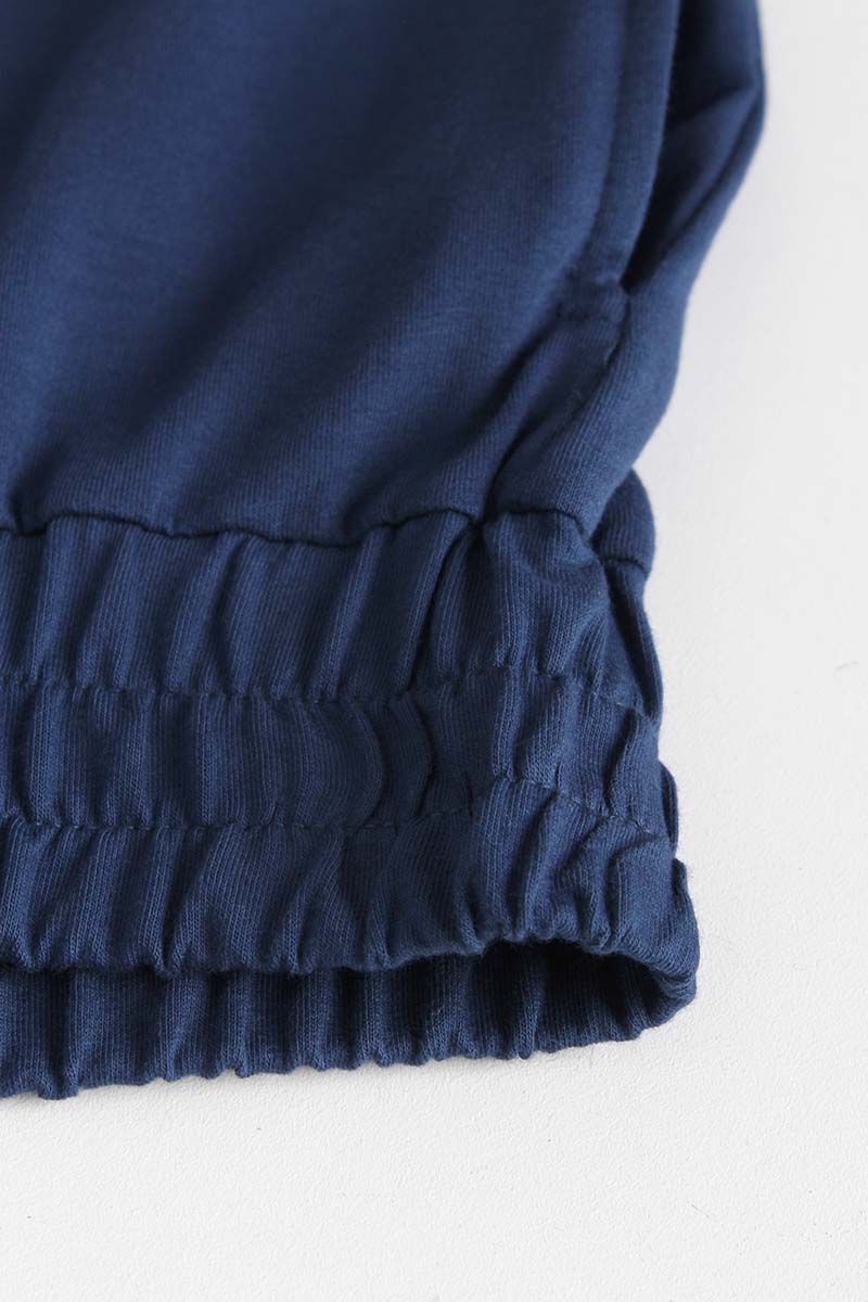 Cotton Basic Pants and Slit Detailed Blouse Set